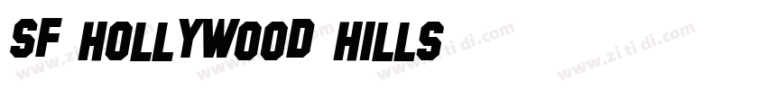 SF Hollywood Hills字体转换